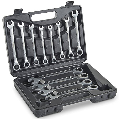 VonHaus Set Chiavi Combinate 12 Pezzi 6-17 mm con Valigetta