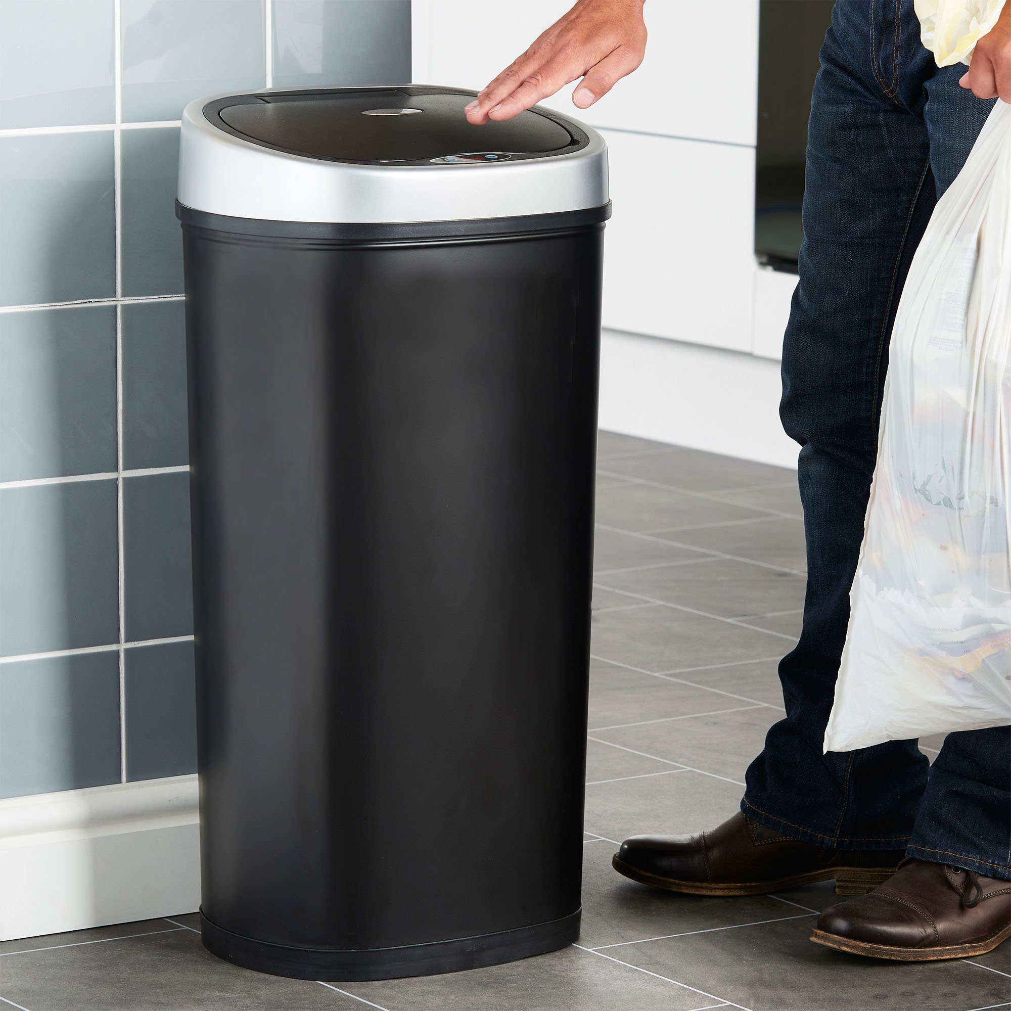 VonHaus Pattumiera Automatica con Sensore 50 Litri Nera