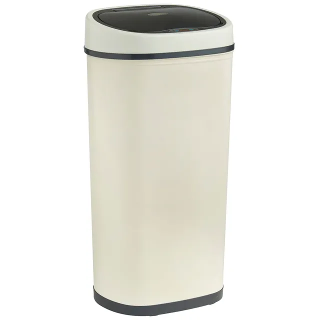 Vonhaus Pattumiera Automatica 50 Litri Crema Acciaio Inox