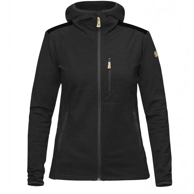 Fjällräven Keb Fleece Hoodie Donna Grigio Scuro Termica
