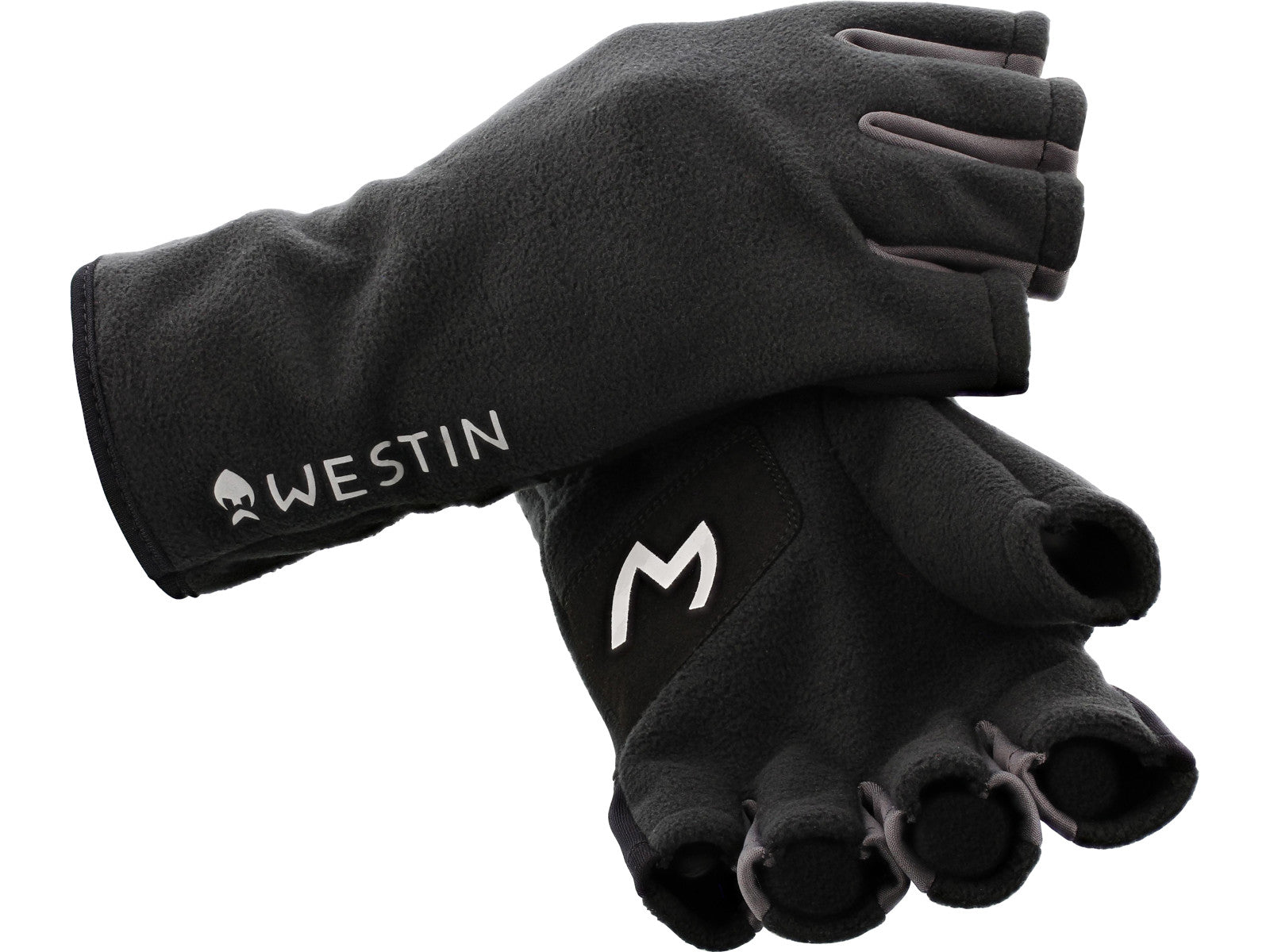 Westin HLF Fleece guanti pesca Carbon Black antivento