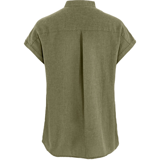 Fjällräven Övik Hemp Shirt SS W camicia Green canapa donna