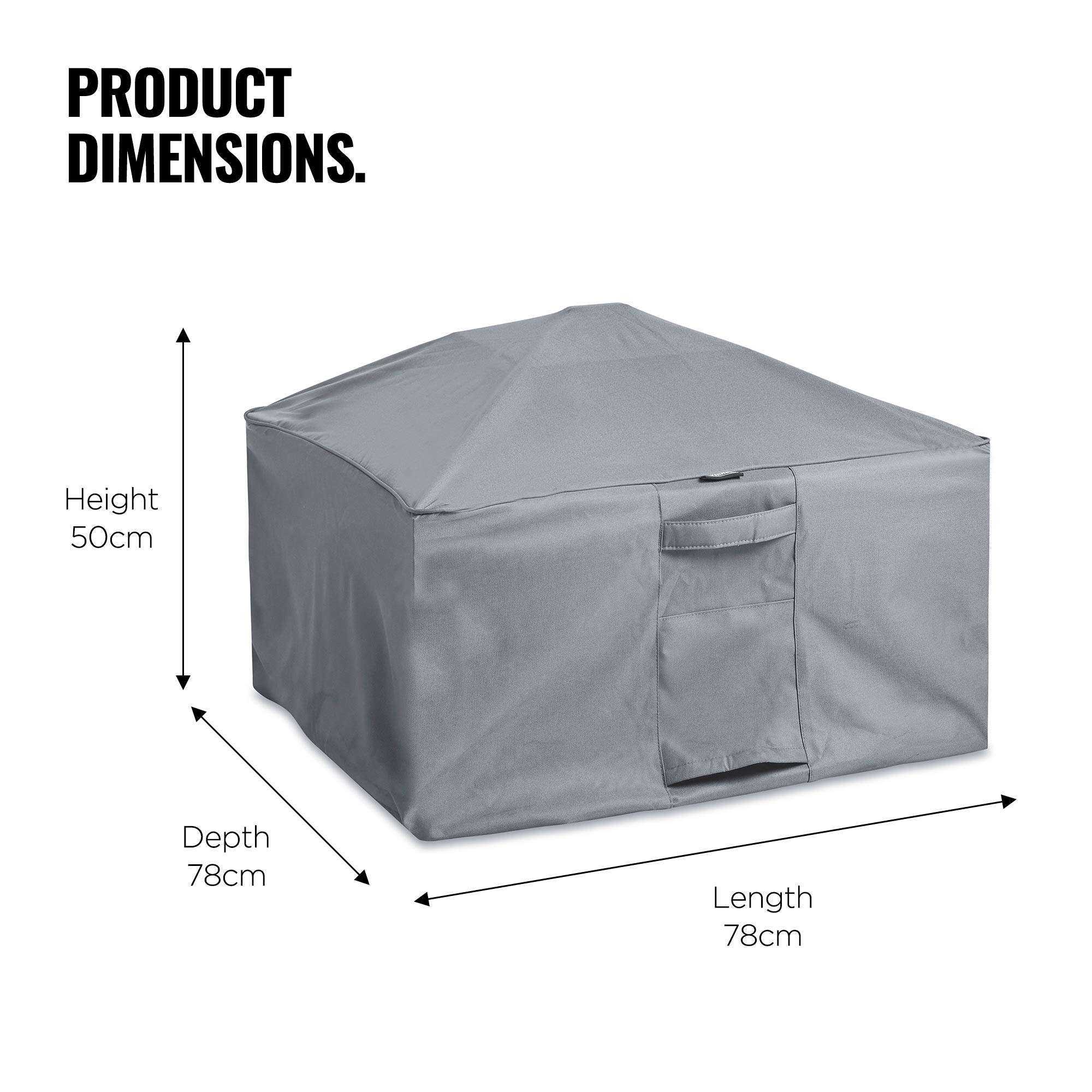 VonHaus Storm copertura braciere quadrata 78x78 cm