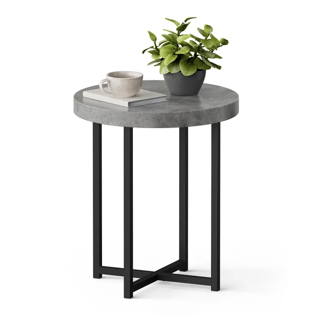 VonHaus Tavolino Caffè Grigio Effetto Cemento