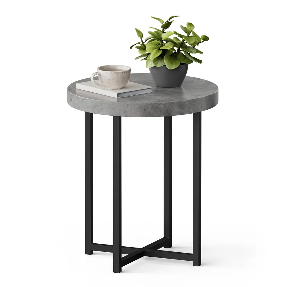 VonHaus Tavolino Caffè Grigio Effetto Cemento