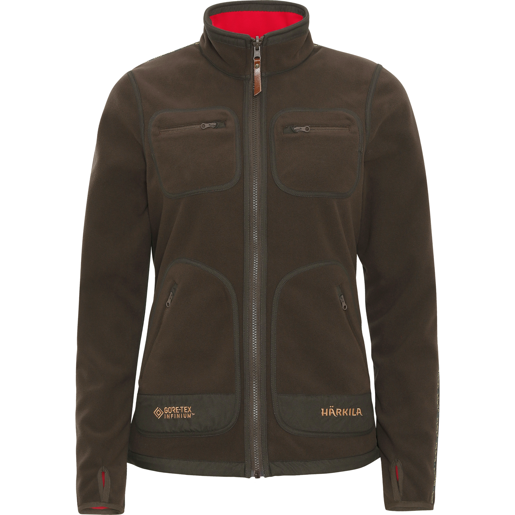 Härkila Kamko pile donna reversibile marrone rosso