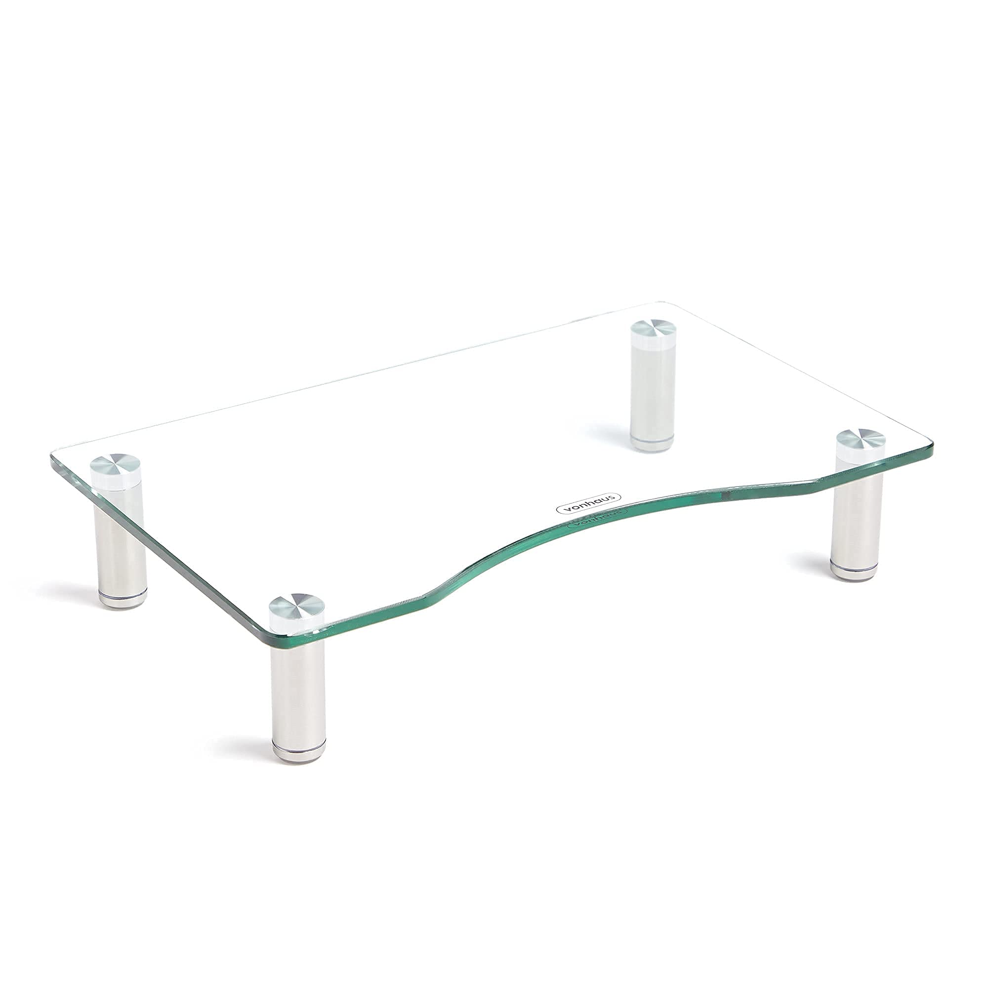 VonHaus Supporto Monitor Vetro 55,9x24,1 cm Trasparente Regolabile