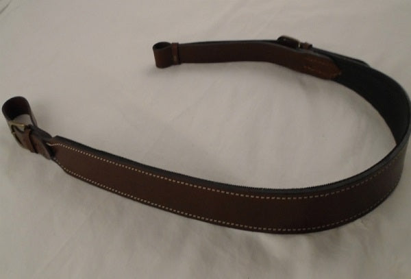 Cinghia fucile pelle 40mm nera neoprene tracolla caccia