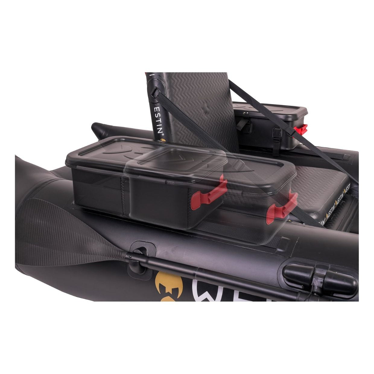Westin W8 belly boat barchino gonfiabile con remi e pompa