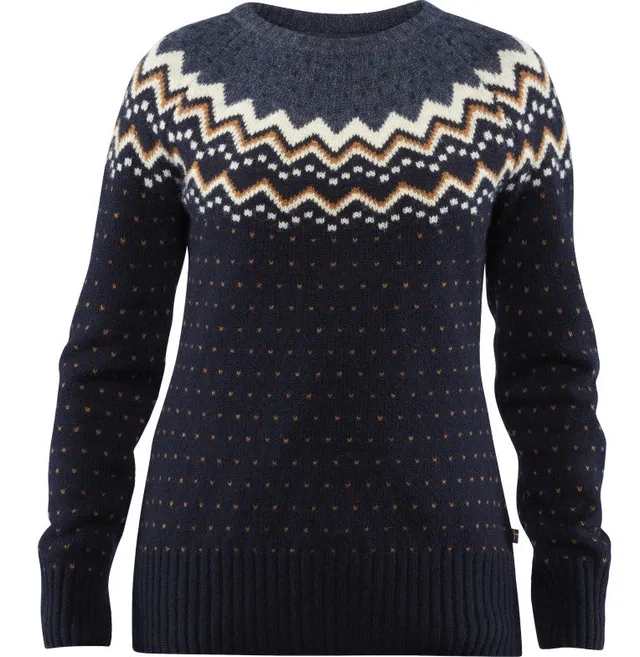 Fjällräven Övik Knit Sweater maglione lana blu navy