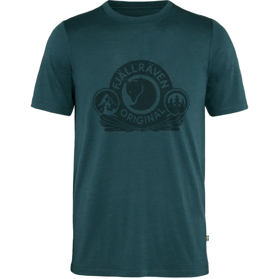 Fjällräven Abisko Wool Classic SS M t-shirt Dark Navy merino