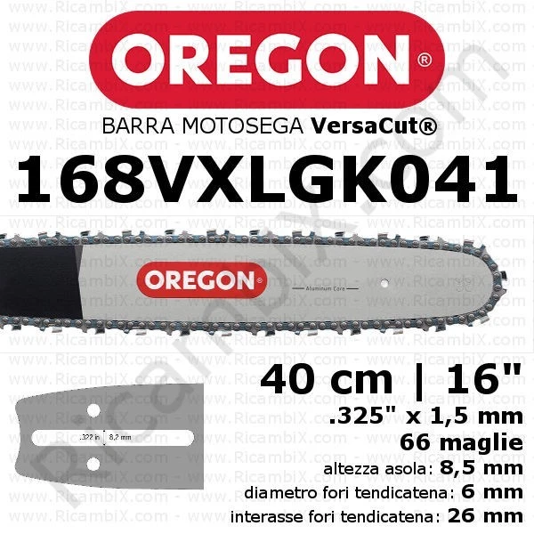 Oregon 168VXLGK041 barra motosega 40 cm 16 pollici