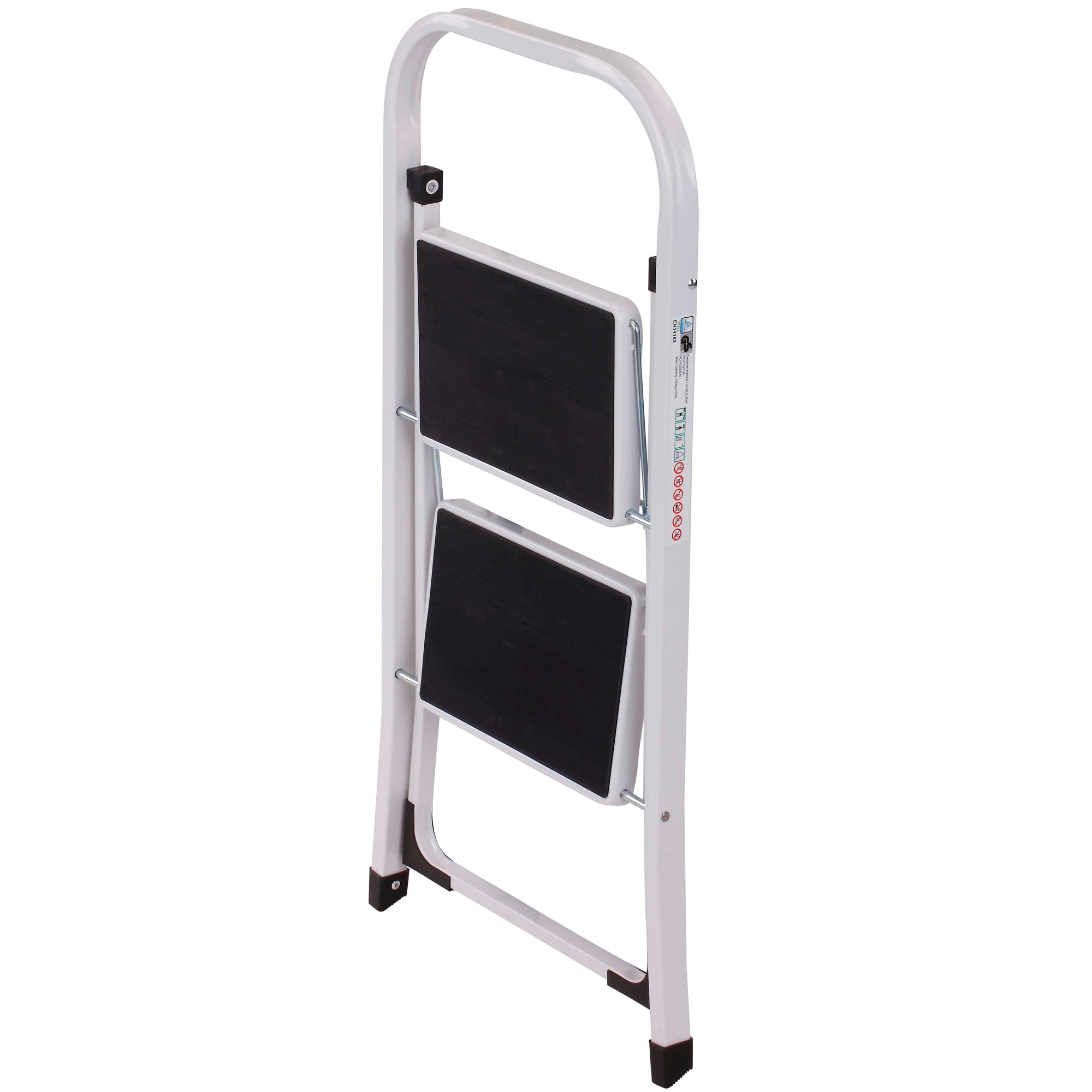 VonHaus Scaletta Pieghevole 2 Gradini Acciaio 150 kg