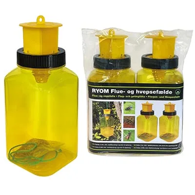 Ryom trappola mosche e vespe 2x1 L senza veleno riutilizzabile