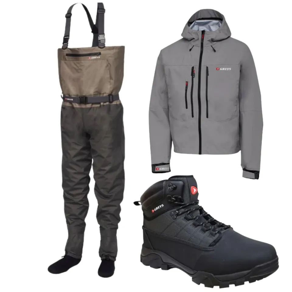 Greys Tail set pesca waders giacca stivali traspirante
