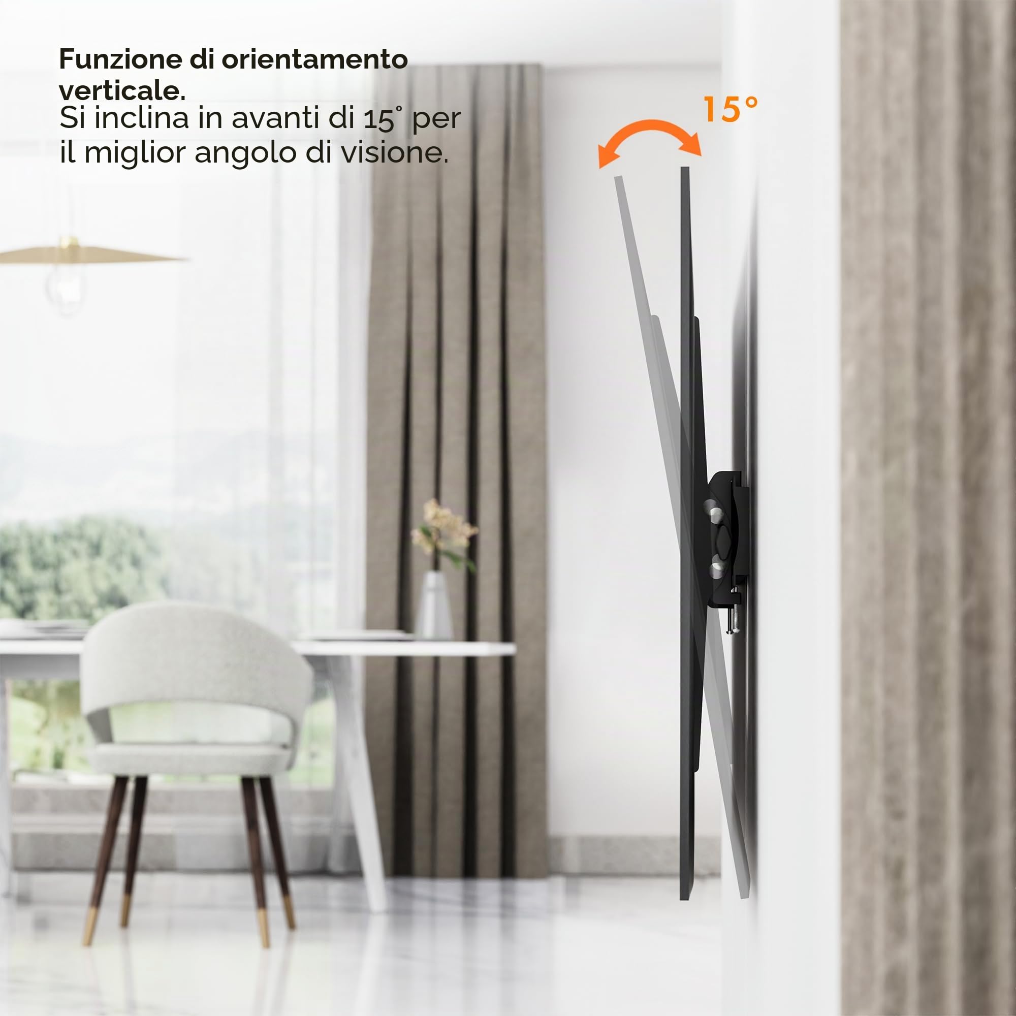 VonHaus 26-60 staffa TV parete inclinabile 45 kg