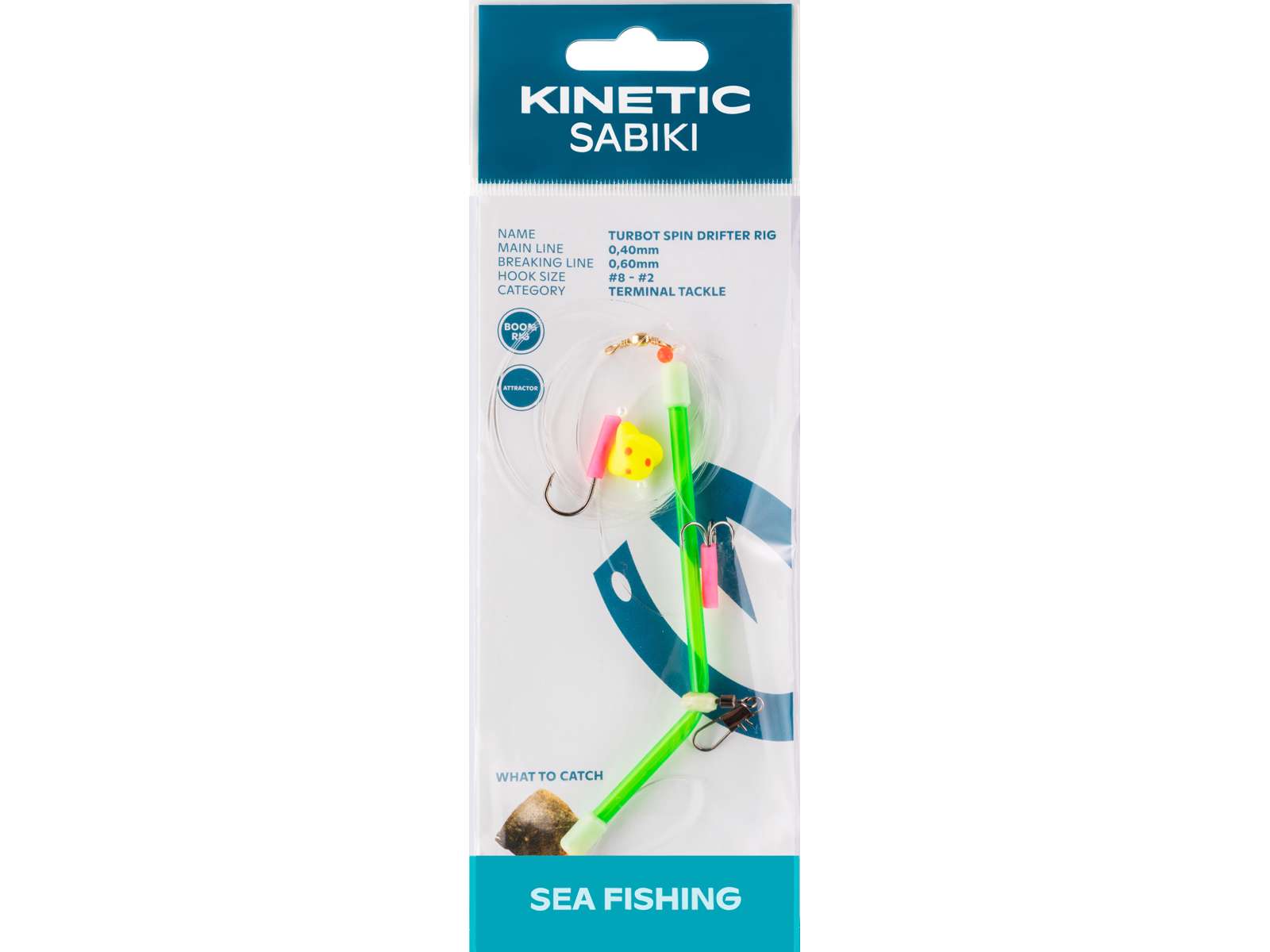 Kinetic Sabiki Turbot Rig terminale rombo amo 2 doppia