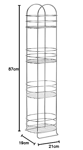 VonHaus Scaffale Bagno Cromato 4 Ripiani 87 cm