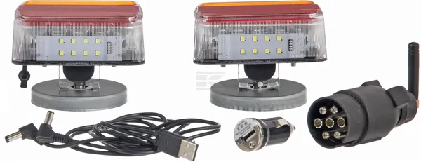 Kit luci wireless 12V rimorchio magnetico LED IP65