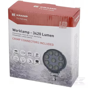 Faro lavoro LED rotondo 27W 3420 lumen luce bianca