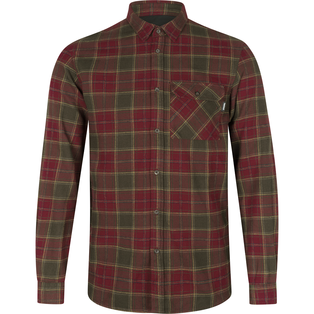 Seeland Glen camicia flanella uomo Red Forest Check