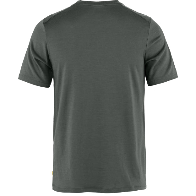 Fjällräven Abisko Wool Classic SS M t-shirt uomo Basalt lana