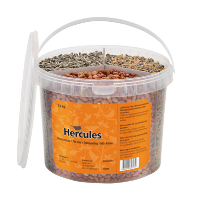 Hercules mangime uccelli selvatici secchio 2,5 kg 3 mix