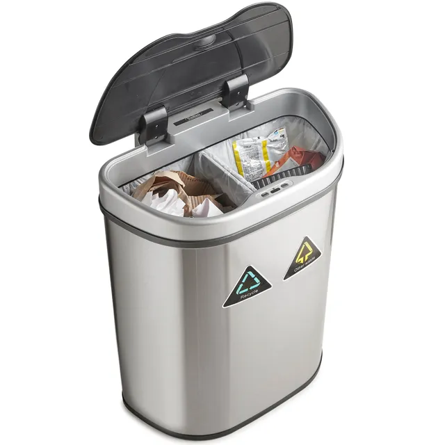 VonHaus bidone sensore 70L inox 2 scomparti automatico