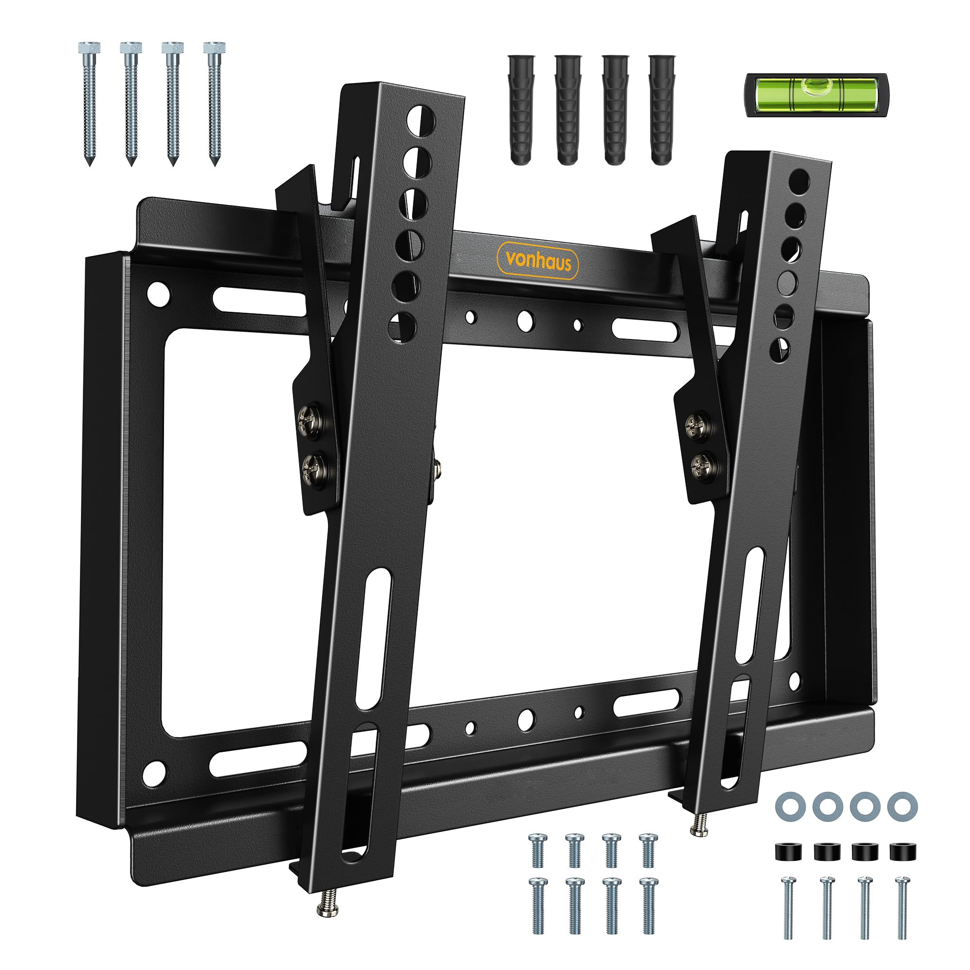 VonHaus Supporto TV a Parete 17-37" Inclinabile Acciaio