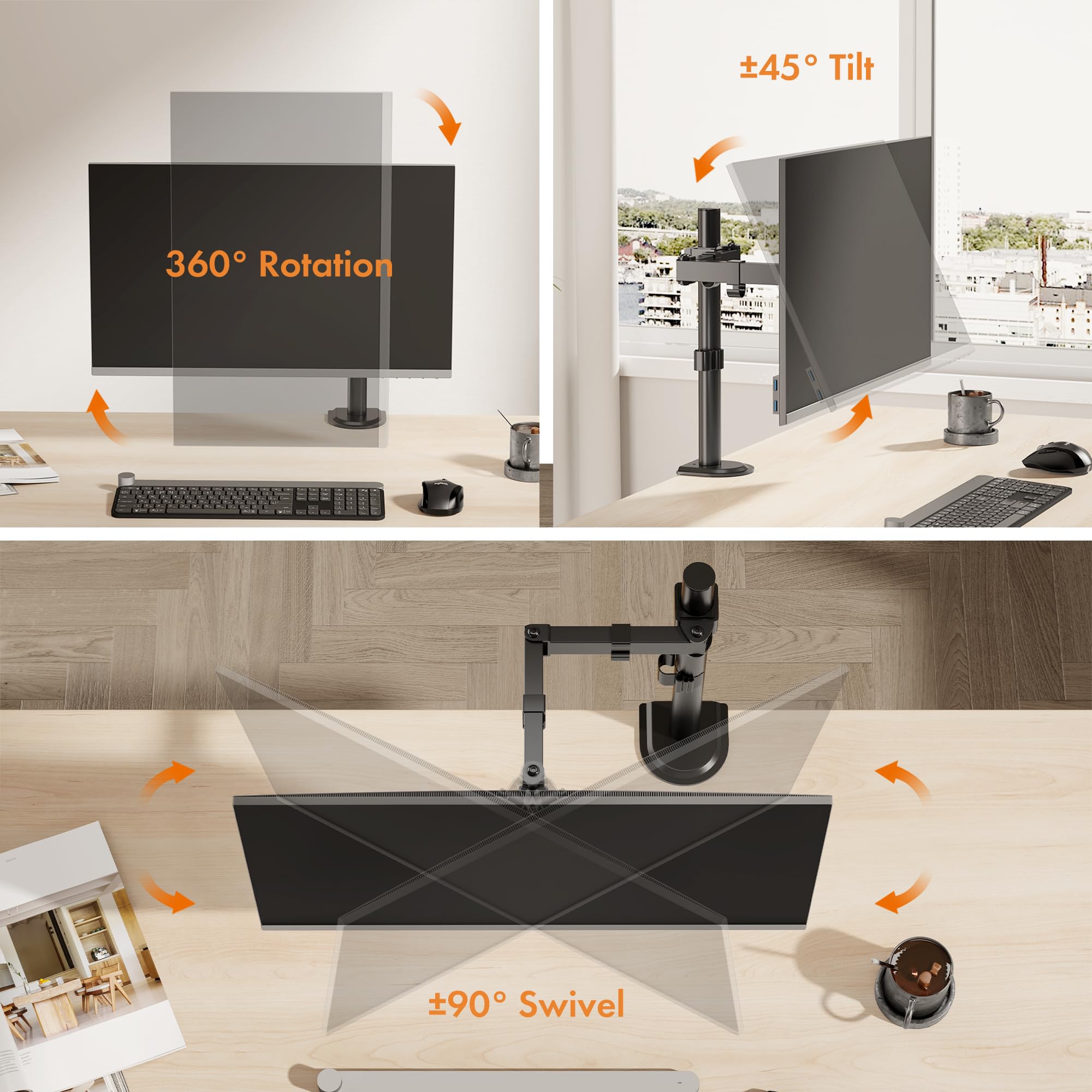VonHaus Braccio Monitor 13-32" VESA 75/100 Nero 8 kg