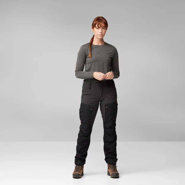 Fjällräven Keb Trousers Curved W pantaloni donna neri