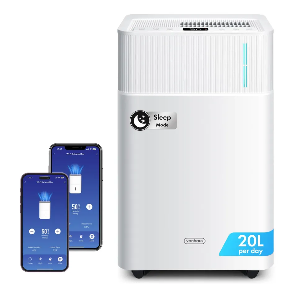 Vonhaus Deumidificatore 20 L/giorno 35 m² Display LED