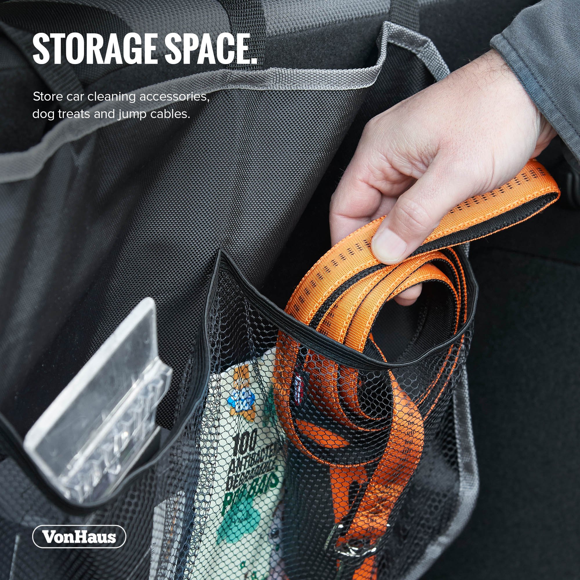 VonHaus organizer auto bagagliaio 4 tasche tessuto