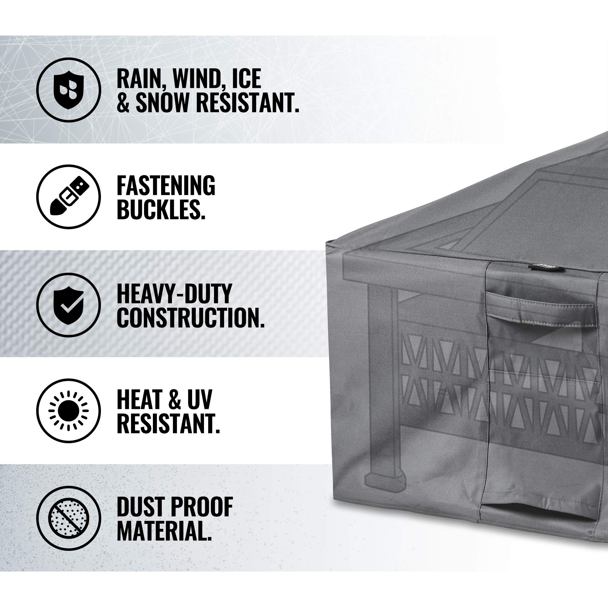 VonHaus Storm copertura braciere quadrata 78x78 cm
