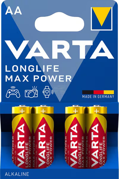Varta AA pile alcaline 2980 mAh 1,5V 4 pezzi