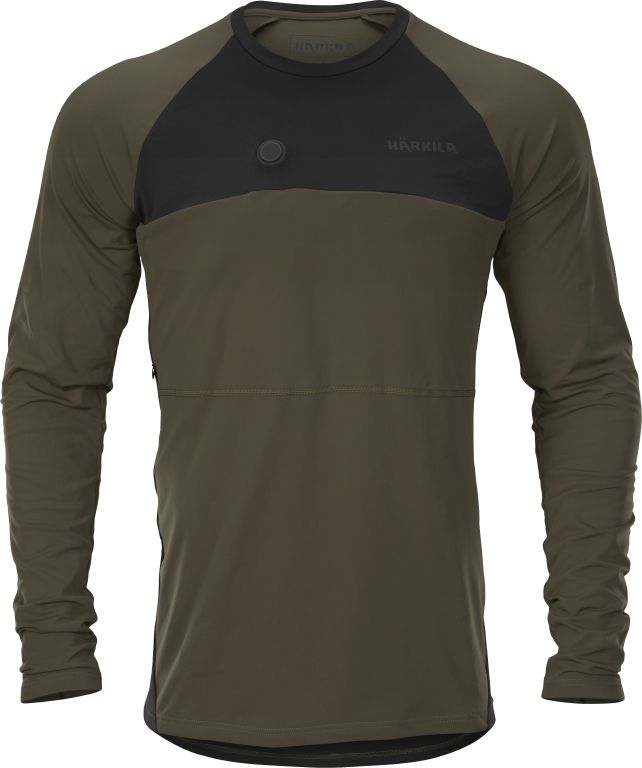 Härkila Heat L/S T-shirt maglia riscaldata XL verde riscaldata