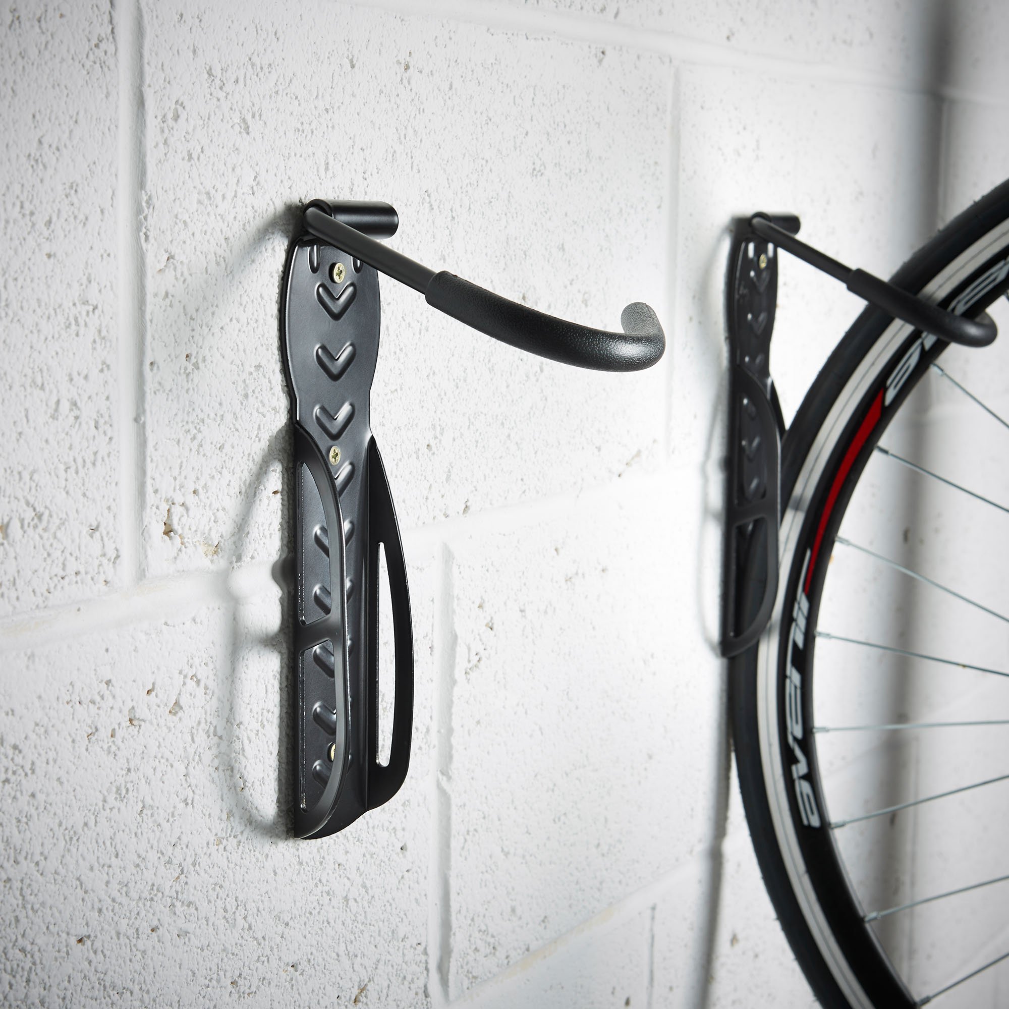 VonHaus Ganci Bici da Parete Acciaio 2 Pezzi Garage
