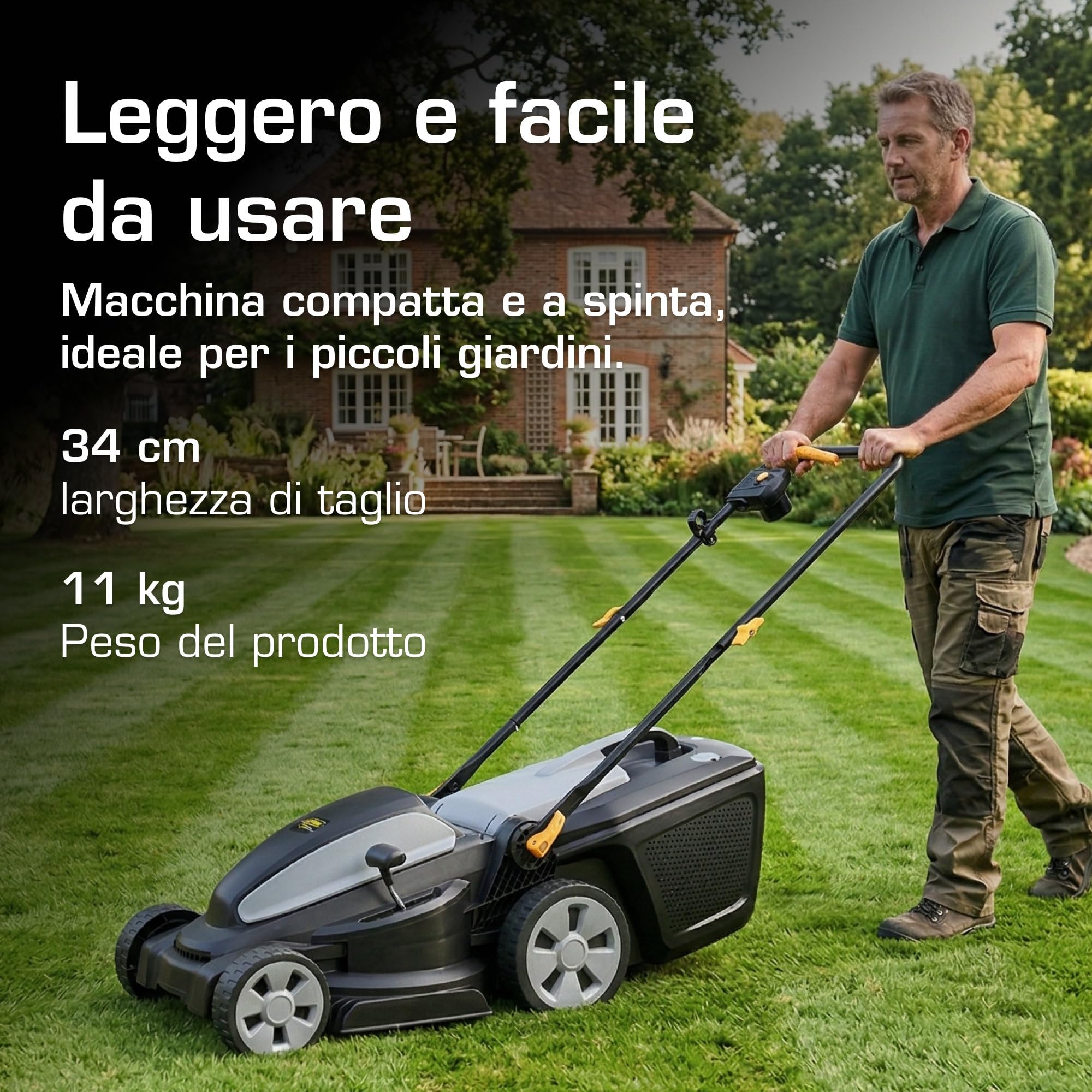 Alpina AL1 34 E Tagliaerba Elettrico 1200W 34cm 35L