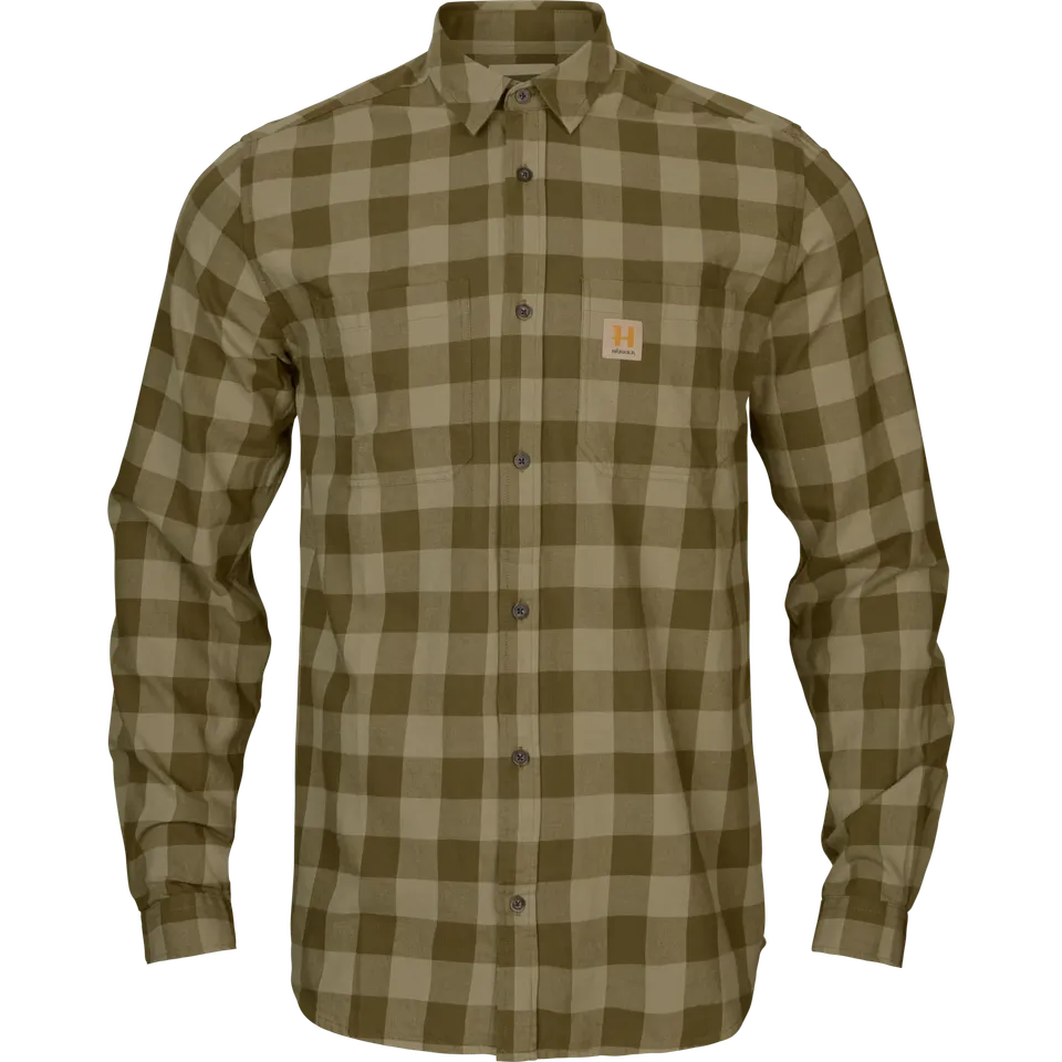 Härkila Skandinavisk L/S camicia caccia Dark Olive Check