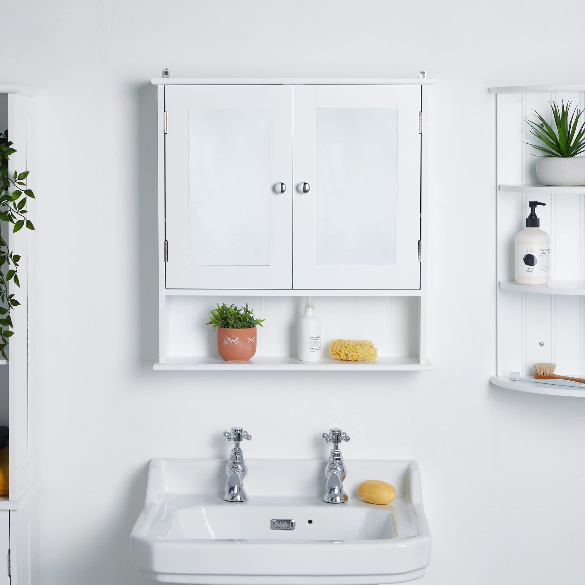 VonHaus Armadietto Bagno con Specchio 56 cm