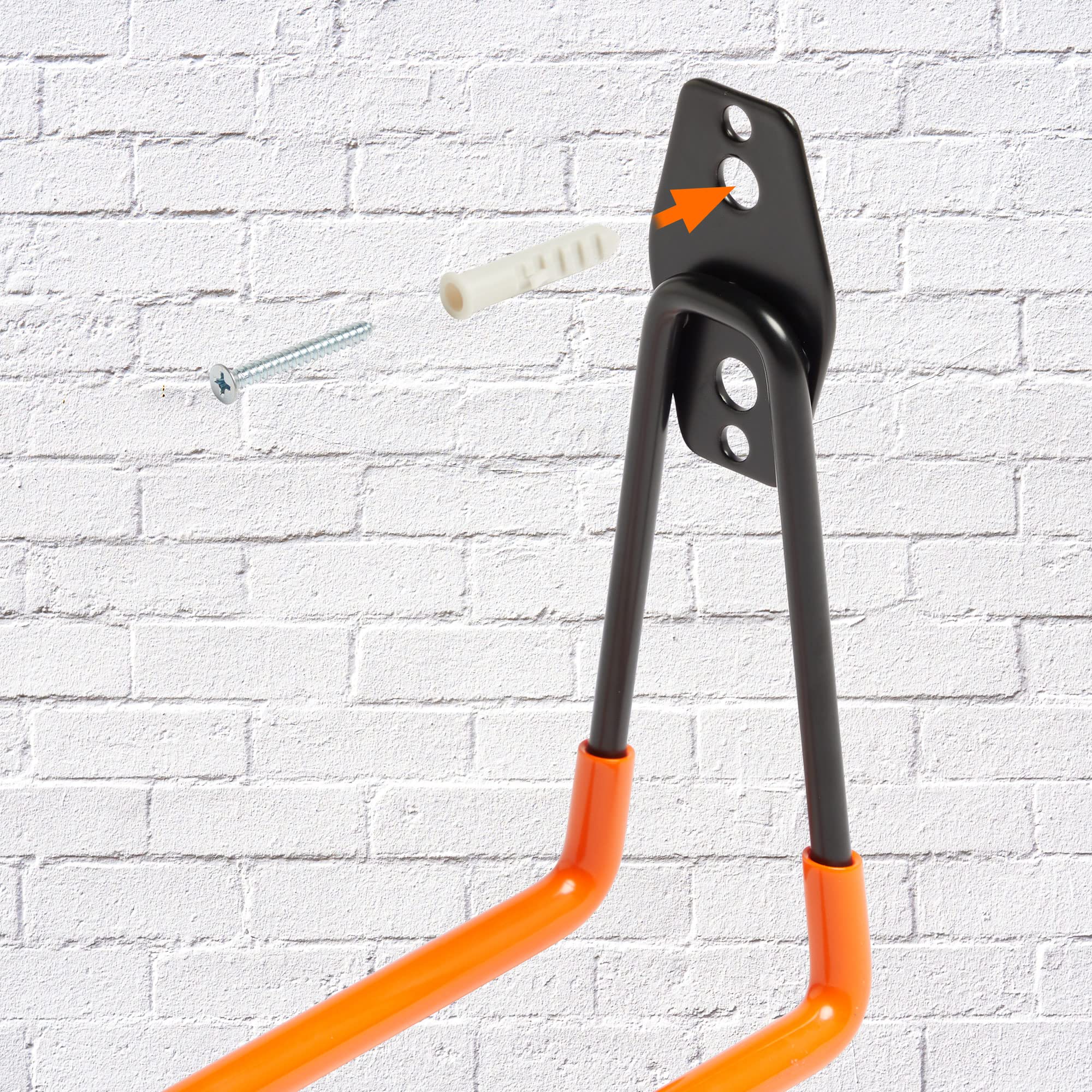 VonHaus Set 10 Ganci da Parete per Garage in Acciaio PVC