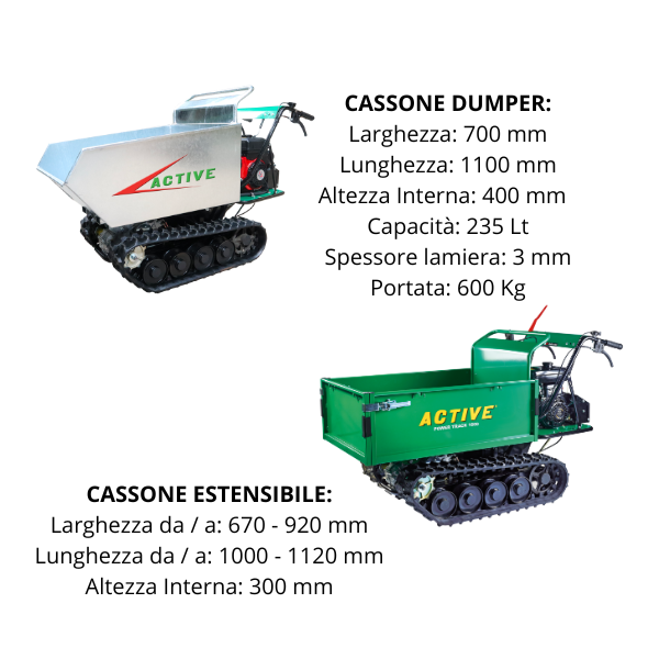 Active Powertrack 1600 motocarriola Mitsubishi GB 181