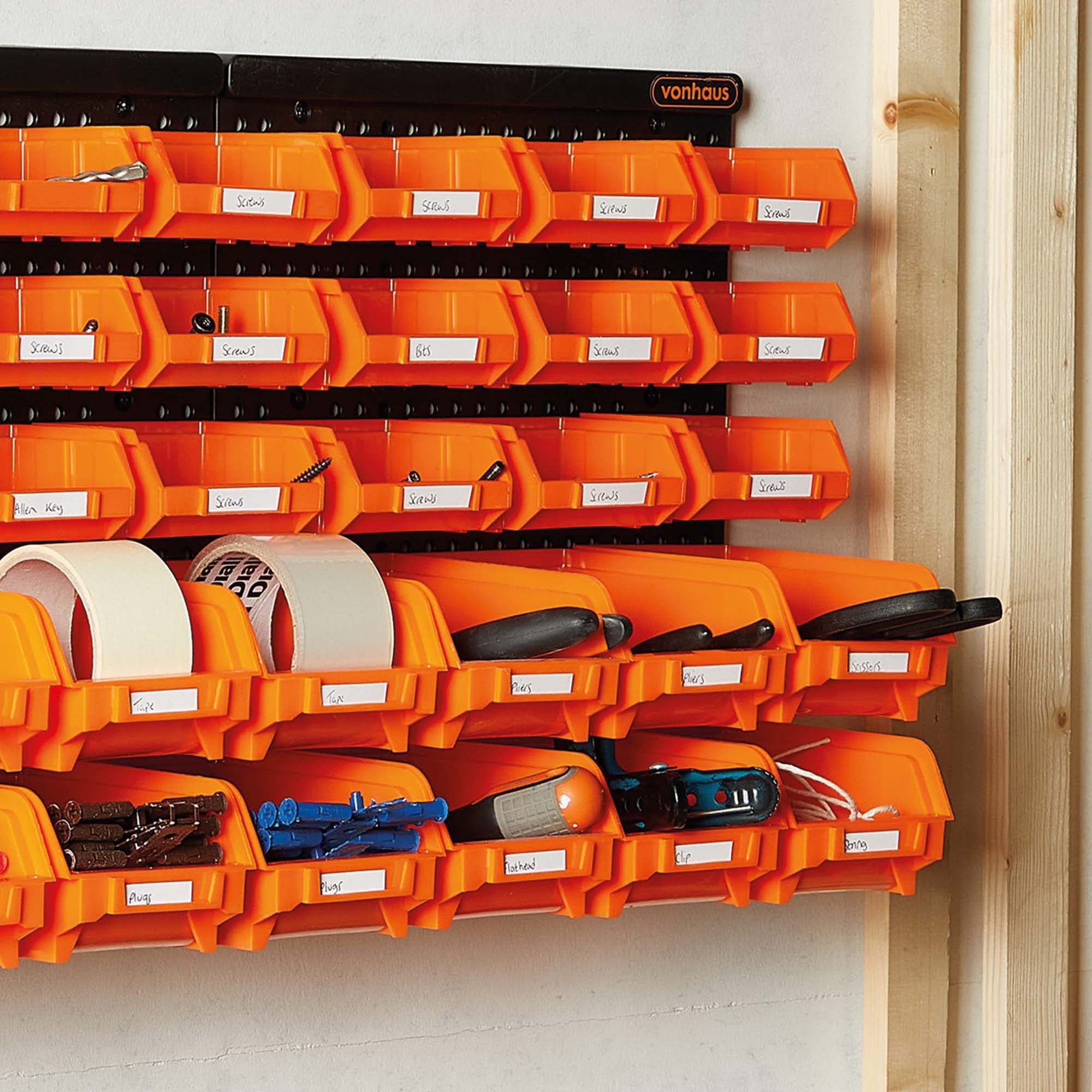 VonHaus Pannello 30 contenitori portautensili da parete
