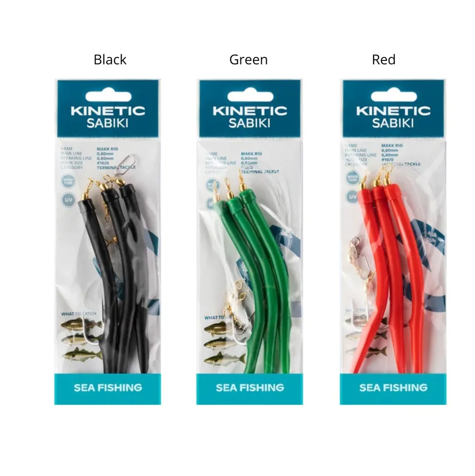 Kinetic Sabiki Makk Rig Terminale Pesca 3 Ami 6/0