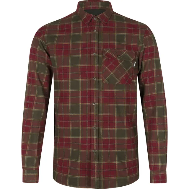 Seeland Glen camicia flanella uomo Red Forest Check