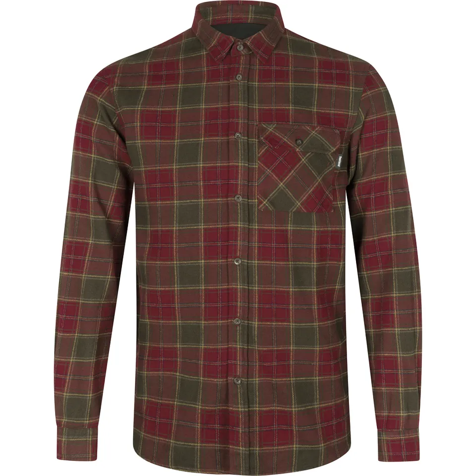 Seeland Glen camicia flanella uomo Red Forest Check