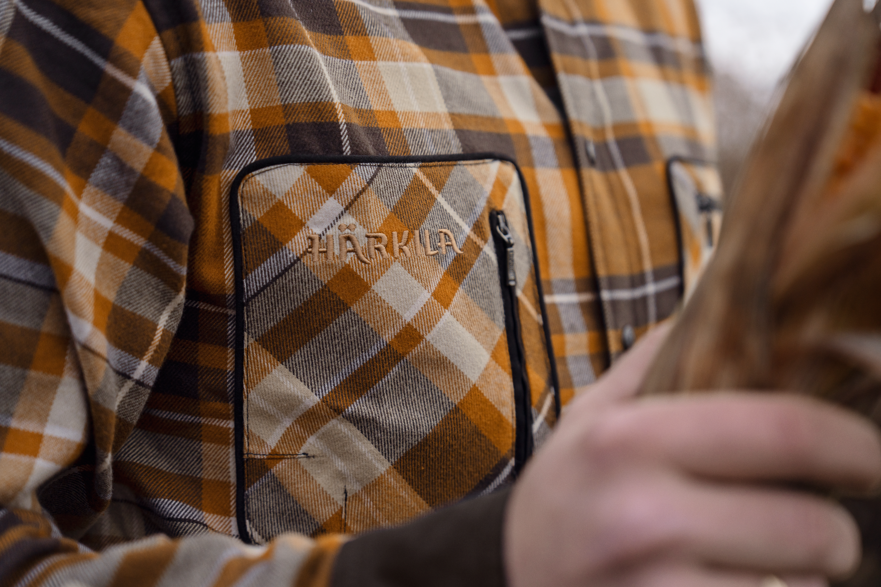 Härkila Pajala camicia caccia uomo quadri cornstalk check