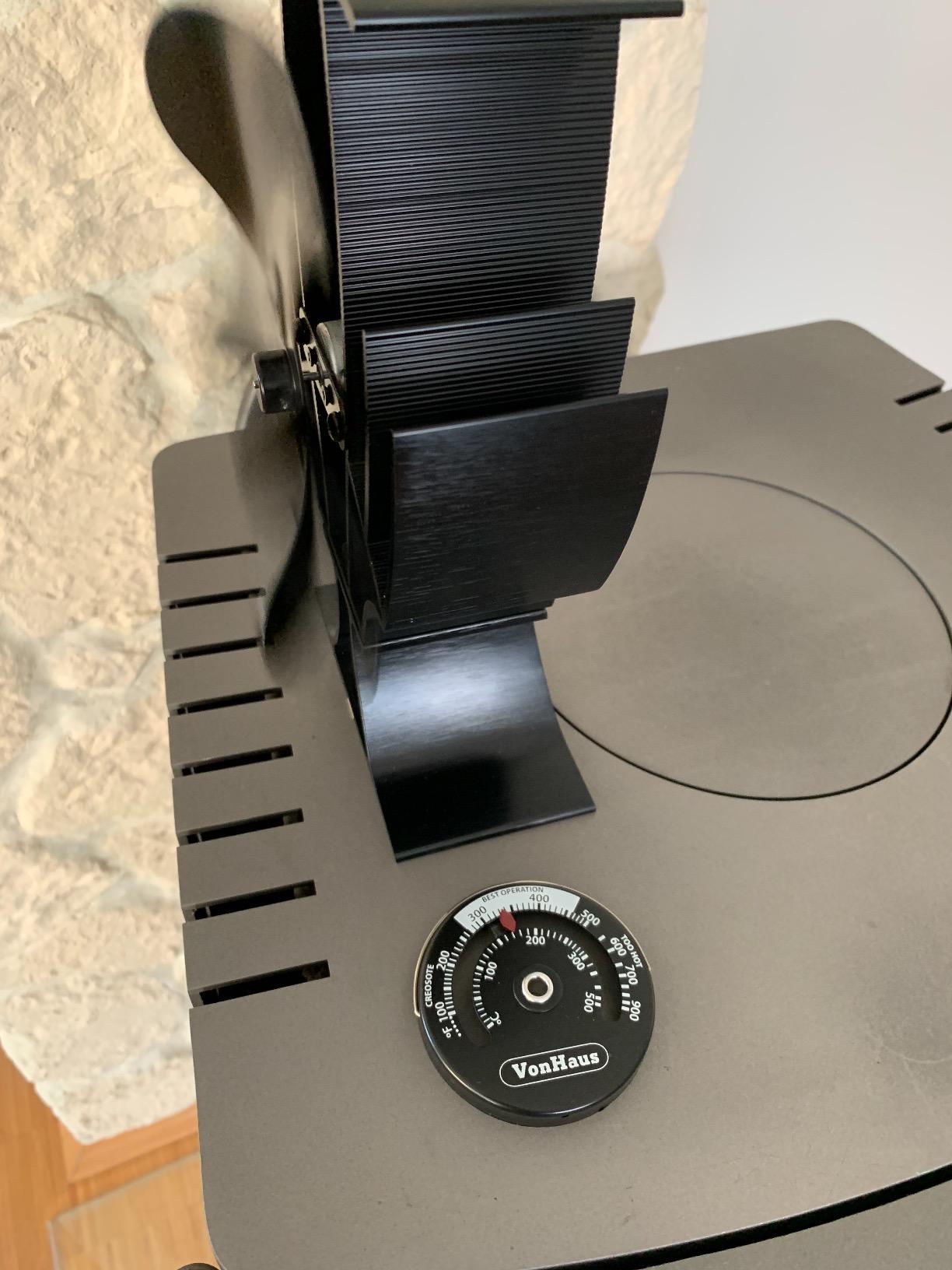 VonHaus Ventola per Stufa 4 Lame a Calore Silenziosa