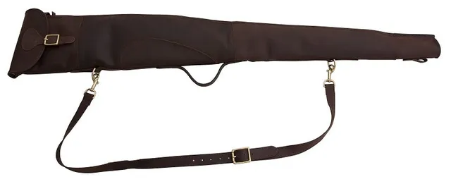 Canard fodero fucile pelle marrone 126 cm