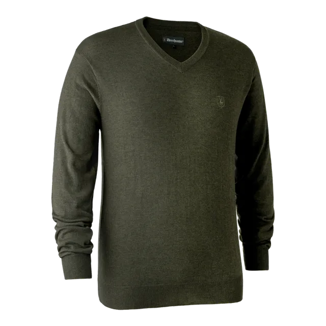 Deerhunter Kingston maglione caccia verde scollo V